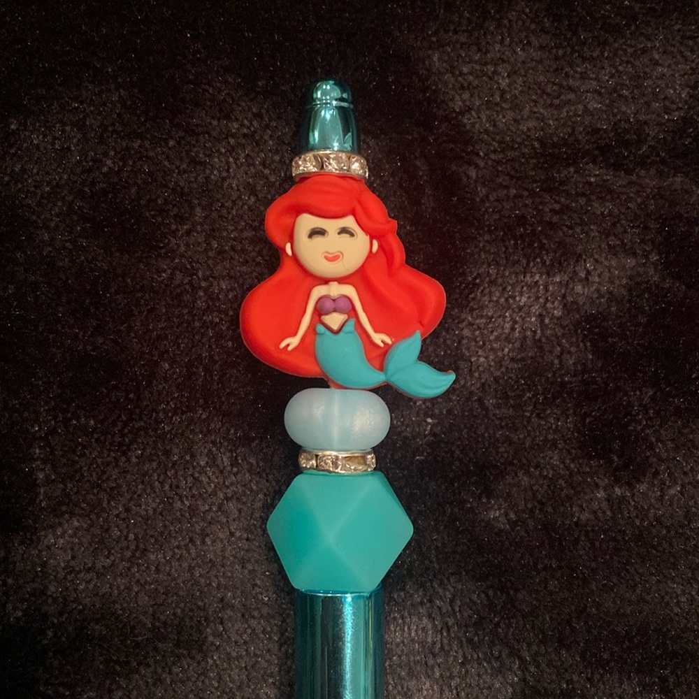 🍭3 D Princess Ariel beadable pen
